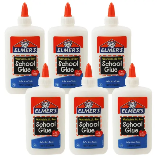Washable School Glue, 8 oz., Pack of 6 {1}