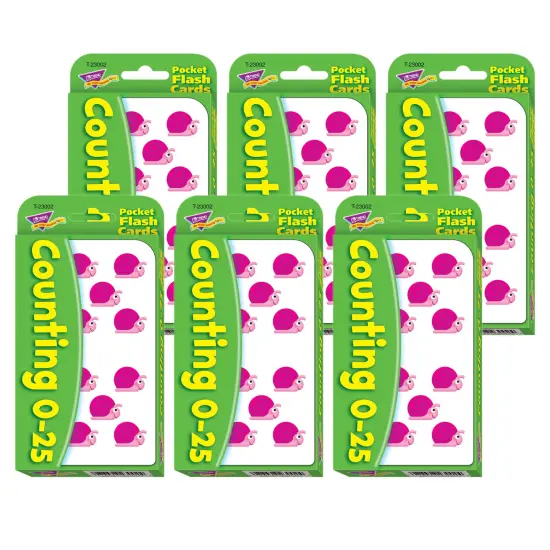 Counting 0-25 Pocket Flash Cards, 6 Packs {1}