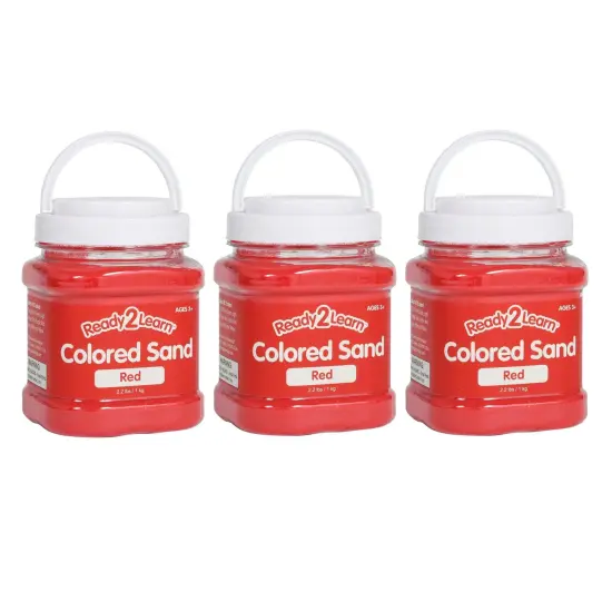 Colored Sand - Red - 2.2 lb. Jar - Pack of 3 {1}