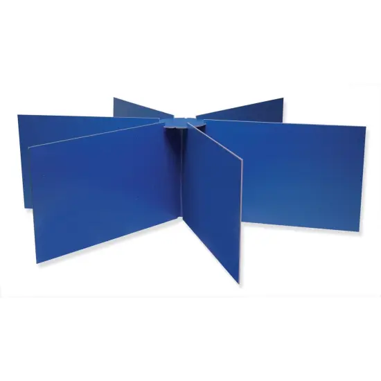 Privacy Boards, Blue, Round Table Compatible, 48" Diameter x 14" High, Pack of 2 {2}