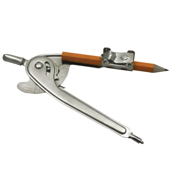 Ball Bearing Compass with Golf Pencil, Safety Point, 12 Per Pack, 2 Packs {3}