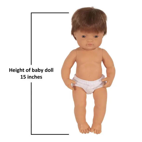 Anatomically Correct 15" Baby Doll, Caucasian Boy, Red Hair {3}