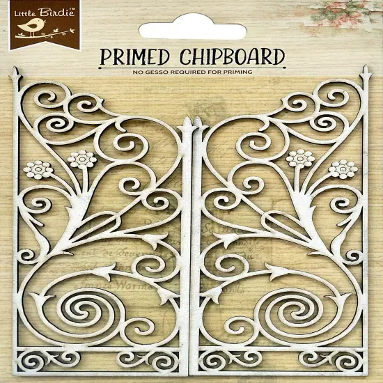 Little Birdie Laser Cut Primed Chipboard 2/Pkg-Fairy Gate {1}