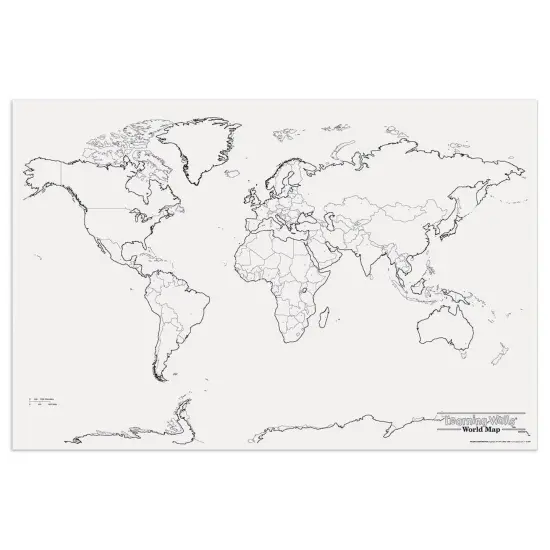 Learning Walls, World Map, 48" x 72", 1 Piece {1}