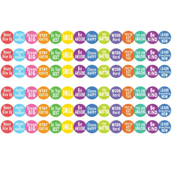 Colorful Positive Sayings Border Trim, 35 Feet Per Pack, 6 Packs {1}