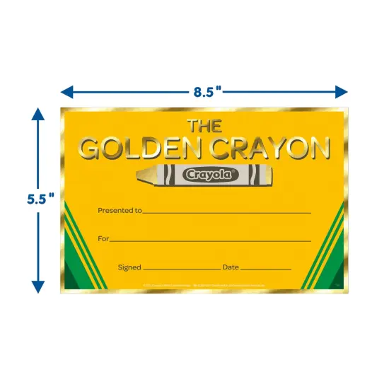 Crayola&reg; Gold Crayon Recognition Award, 36 Per Pack, 6 Packs {2}