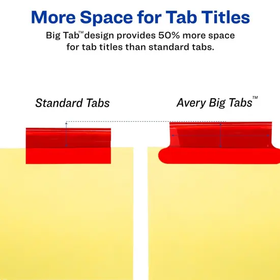 Big Tab&trade; Insertable Dividers, Buff Paper, 8-Tab Set, Multicolor, 12 Sets {5}