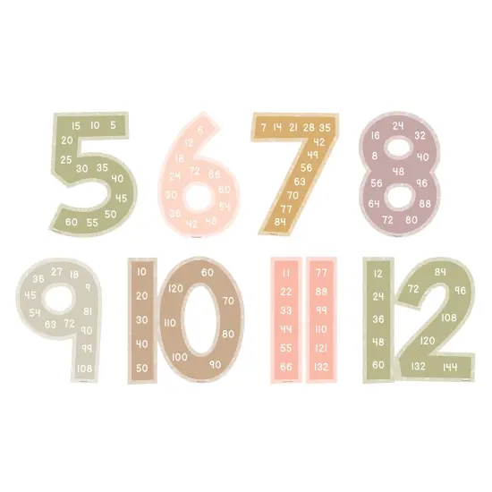 Terrazzo Tones Skip Counting/Multiples Jumbo Numbers Bulletin Board Set, 17 Pieces {3}