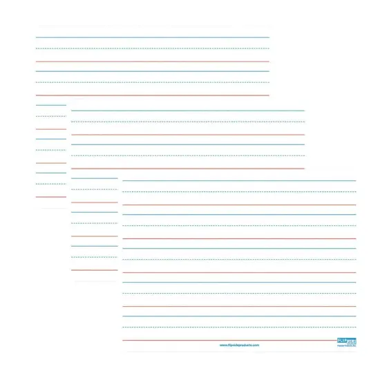 Magnetic Dry Erase Board, Two-Sided Ruled/Blank, 9" x 12", Pack of 3 {1}