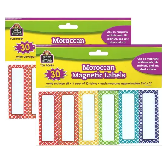 Moroccan Magnetic Labels, 30 Per Pack, 2 Packs {1}