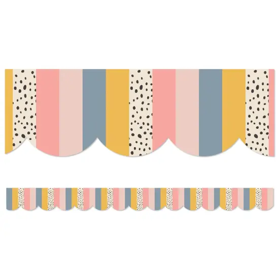 We Belong Stripes Scalloped Borders Per Pack, 39 Feet Per Pack, 6 Packs {2}