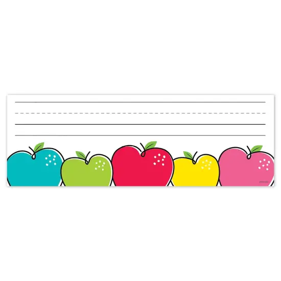 Doodle Apples Name Plates, 9-1/2" x 3-1/4", 36 Per Pack, 6 Packs {2}