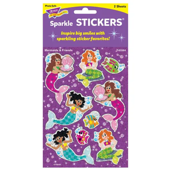 Mermaids & Friends Sparkle Stickers&reg;, 18 Per Pack, 6 Packs {5}