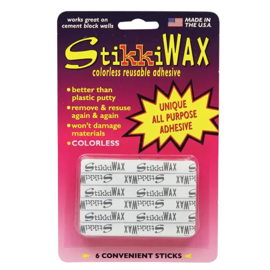 StikkiWAX&trade; Adhesive Bars/Sticks, 6 Per Pack, 6 Packs {2}