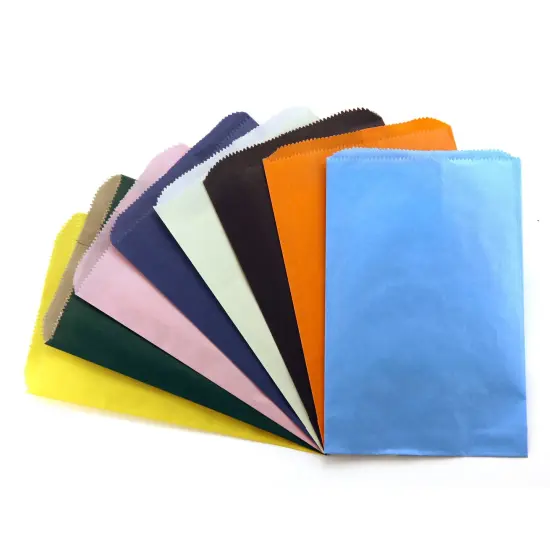 Pinch Bottom Bags, Assorted Colors, 6" x 9", 28 Per Pack, 3 Packs {2}