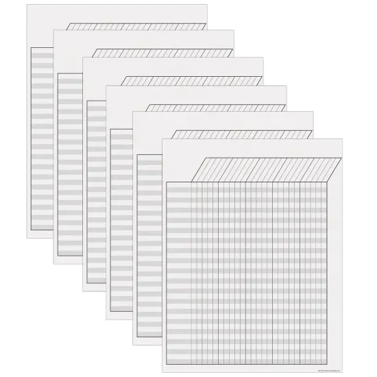 White Incentive Write-On/Wipe-Off Chart, Pack of 6 {1}