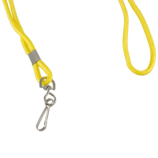 Standard Lanyard Hook Rope Style, Yellow, Pack of 24 {3}