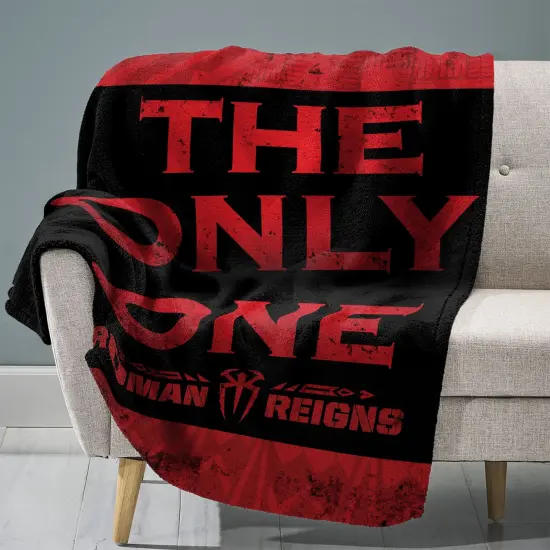 Sleep Squad WWE Roman Reigns 60&rdquo; x 80&rdquo; Raschel Plush Blanket - The Only One {1}