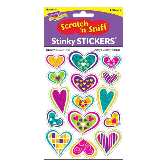 Artsy Heartsy/Cherry Mixed Shapes Stinky Stickers&reg;, 60 Per Pack, 6 Packs {4}