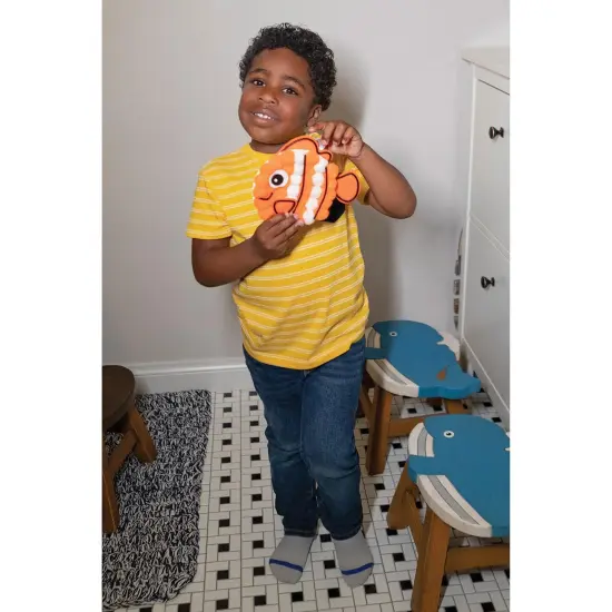 Pom Pon Animal Plate Kit, Clownfish, 7.5" x 8" x 1", 6 Kits {3}