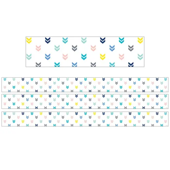Calm & Cool Colorful Mini Chevrons EZ Border, 48 Feet Per Pack, 3 Packs {1}