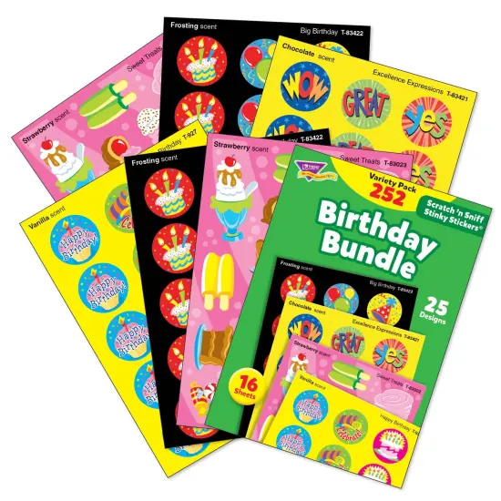 Birthday Bundle Stinky Stickers Variety Pack, 252 Per Pack, 3 Packs {2}