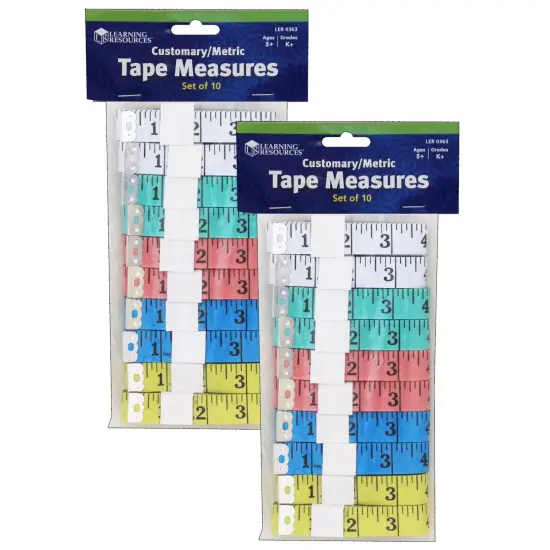 English/Metric Tape Measures, 10 Per Pack, 2 Packs {1}
