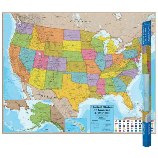 Blue Ocean Series USA Laminated Wall Map, 38" x 48" {1}