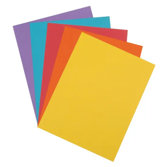 Vibrant Card Stock, 5 Assorted Colors, 8-1/2" x 11", 100 Sheets {3}