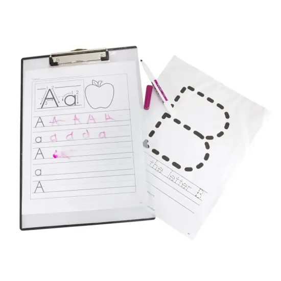 Unbreakable Quick Reference Clipboard with Dry Eraseable Transparent Protective Cover, Clear, Pack of 2 {4}