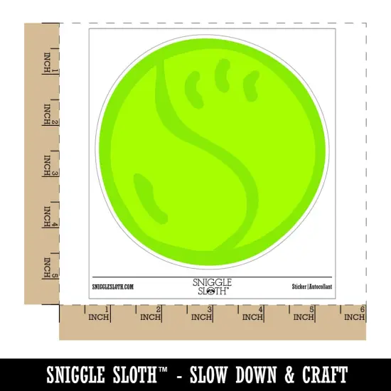 Tennis Ball Cute Waterproof Vinyl Phone Tablet Laptop Water Bottle Sticker Set - 5 Pack {1}