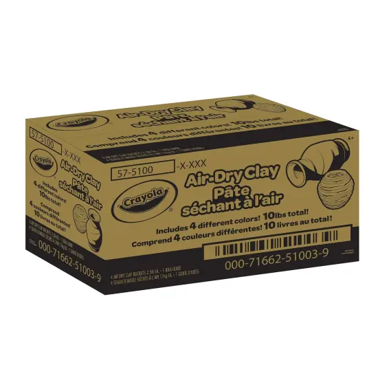 Air Dry Clay, 2.5lb Buckets, Assorted, Pack of 4 {1}