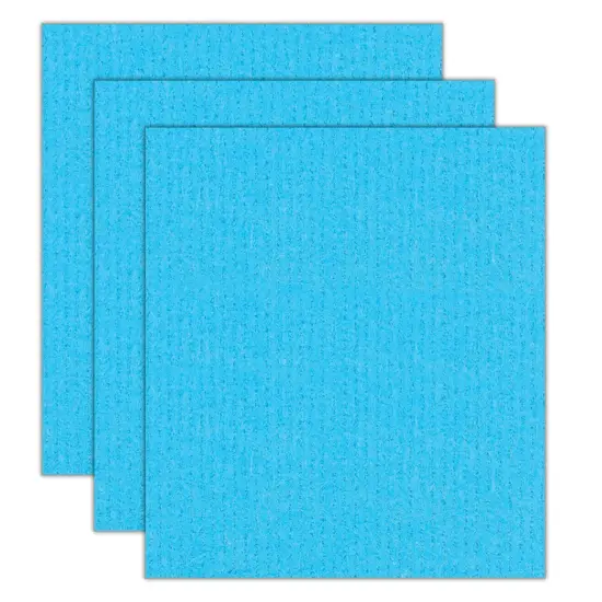 Sponge Cloth, Blue, Pack of 3 {1}