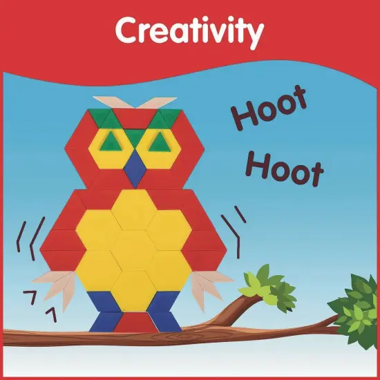 Plastic Pattern Blocks Learning Manipulative for Early Math and More {4}