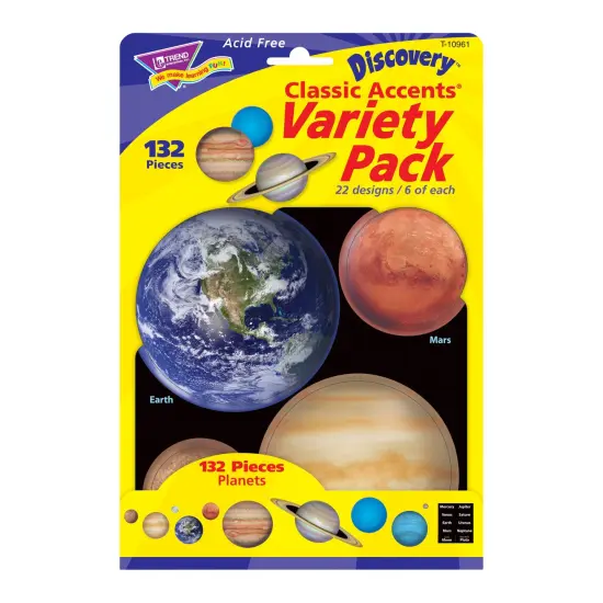 Planets Classic Accents&reg; Variety Pack, 132 Pieces Per Pack, 3 Packs {3}