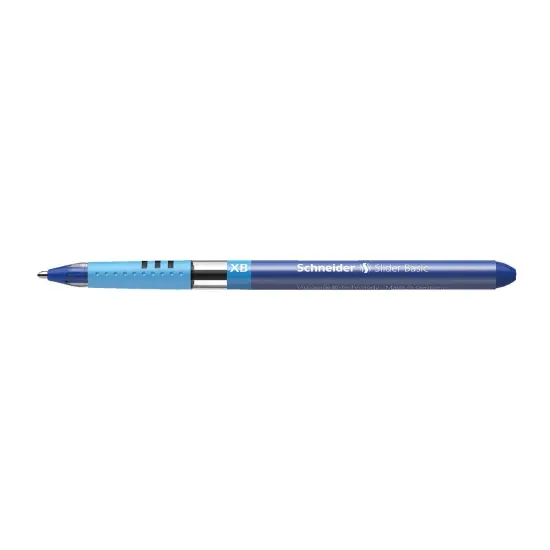 Slider Basic XB Ballpoint Pen Viscoglide Ink, 1.4 mm, Blue Ink, Pack of 10 {5}