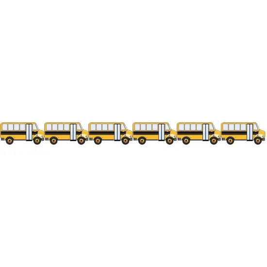 School Bus Die Cut Border, 12 Strips/36 Feet Per Pack, 6 Packs {2}