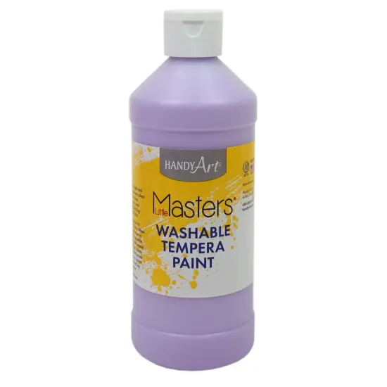 Little Masters&reg; Washable Tempera Paint, 16 oz., Light Purple, Pack of 6 {2}