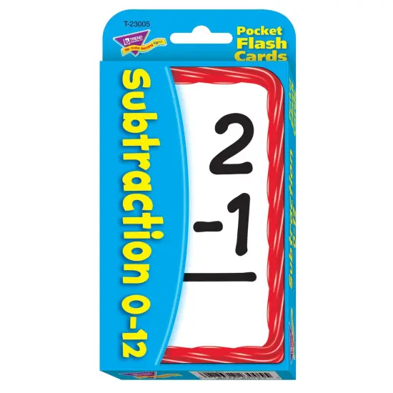 Subtraction 0-12 Pocket Flash Cards, 6 Packs {2}