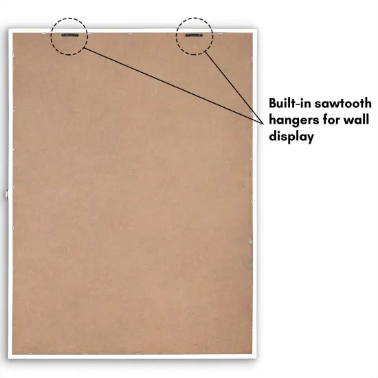 Americanflat 23x31 Lockable Jersey Display Case - Jersey Shadow Box Frame - Includes Built-in Hook for Jersey - Anti-Theft Lock - Polished Plexiglass Cover - Hanging Hardware White {5}