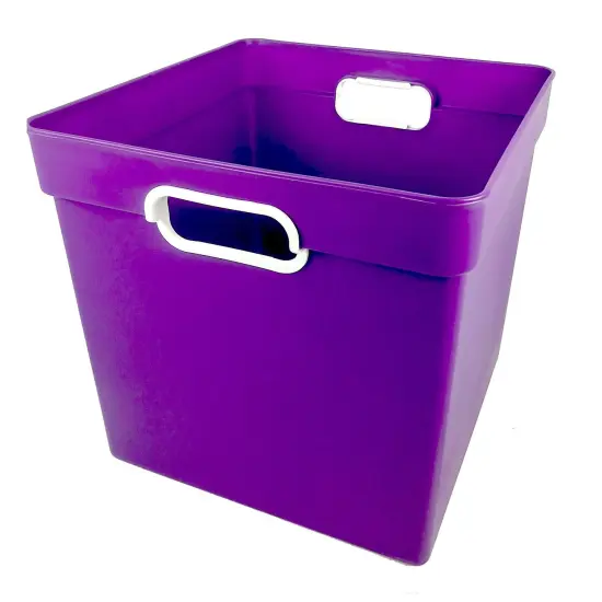 Cube Bin, Purple, Pack of 3 {2}