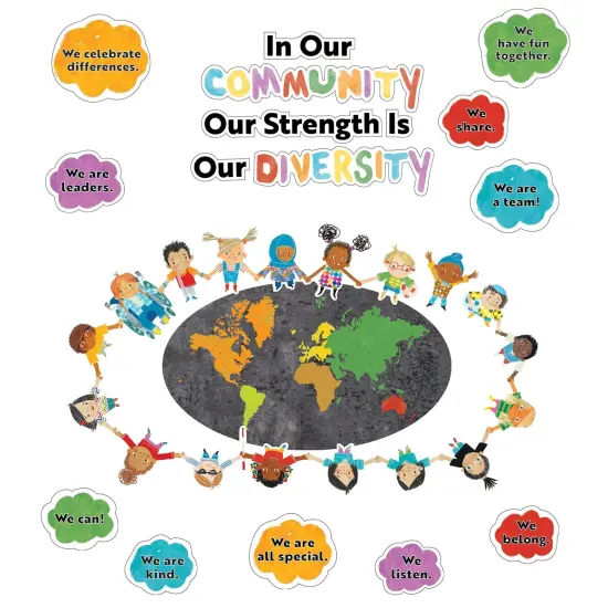 All Are Welcome Our Strength Is Our Diversity Bulletin Board Set {1}