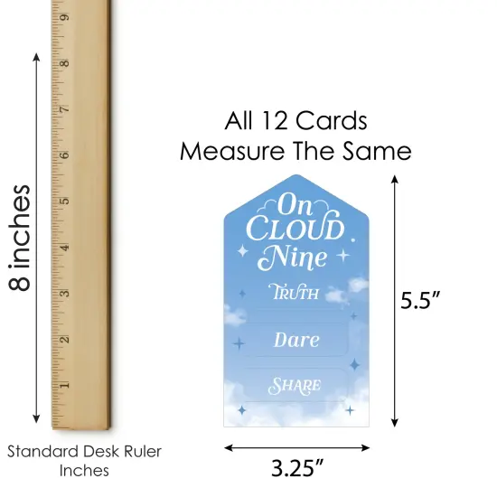 Big Dot of Happiness On Cloud 9 - Bridal or Bachelorette Party Game Pickle Cards - Truth, Dare, Share Pull Tabs - Set of 12 {5}