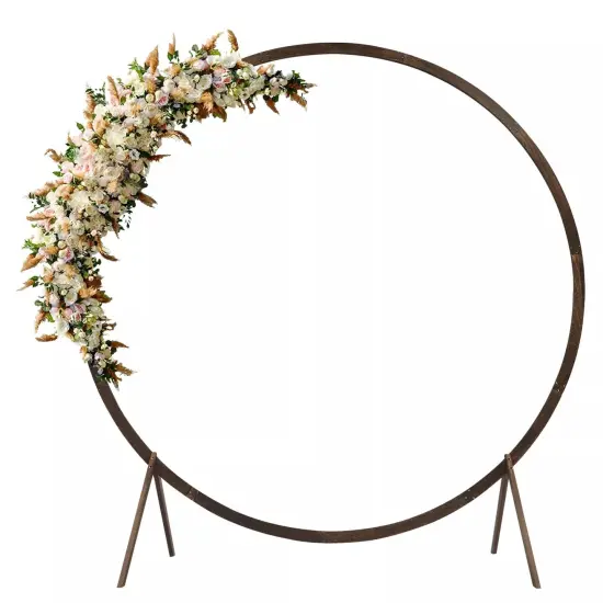 7.2ft Round Wedding Arch Flower Stand Backdrop Decor {2}