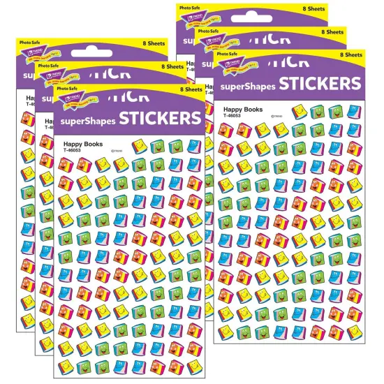 Happy Books superShapes Stickers, 800 Per Pack, 6 Packs {1}