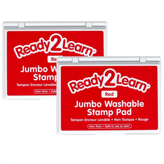Jumbo Washable Stamp Pad - Red - 6.2"L x 4.1"W - Pack of 2 {1}