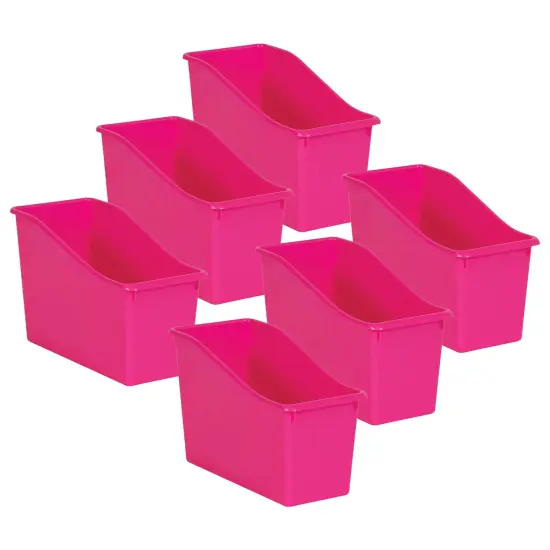 Pink Plastic Book Bin, Pack of 6 {1}