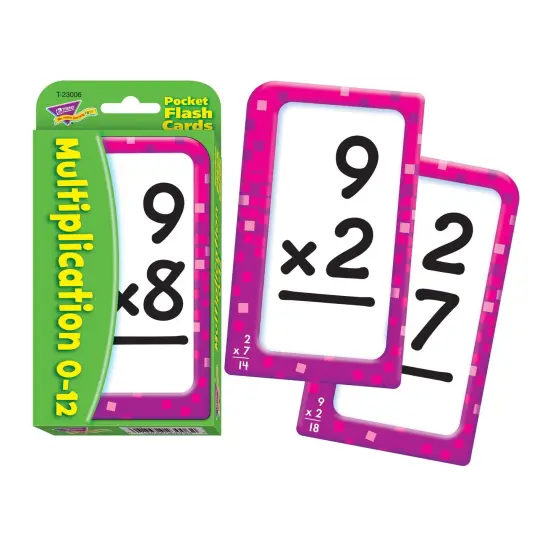 Multiplication 0-12 Pocket Flash Cards, 6 Packs {2}