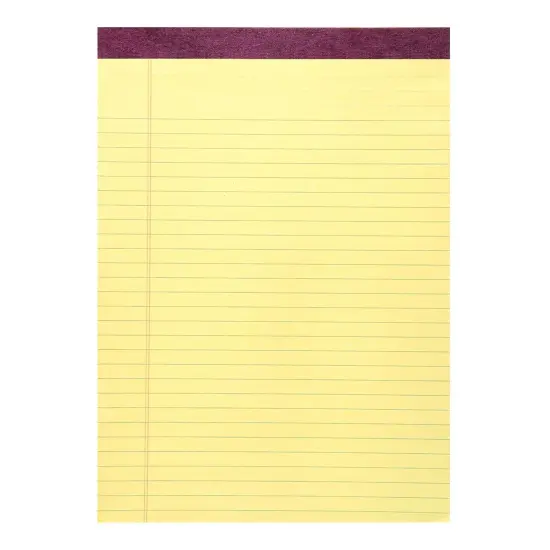 Legal Pad, Standard, Canary, Pack of 12 {1}
