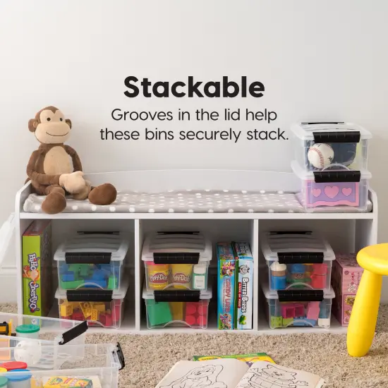 IRIS USA Plastic Storage Bins with Lids and Secure Latching Buckles {3}